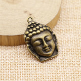 4pcs 29x19mm 2 Colors Buddha Head Buddha Statue Buddhism Charms Pendant For DIY Jewelry Making Jewelry Craft Findings