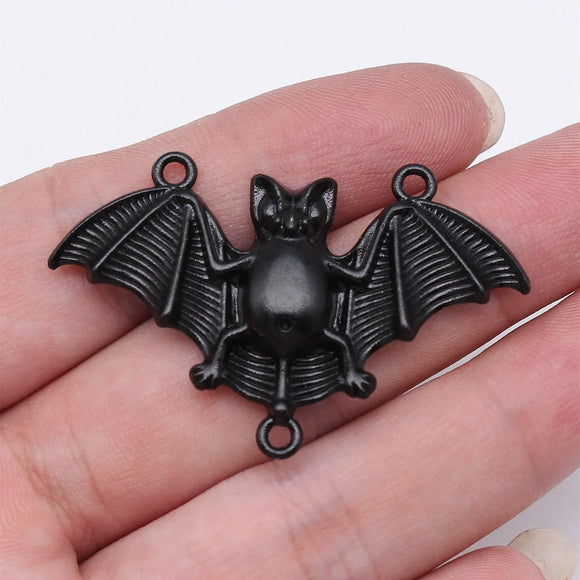 4pcs 30x48mm 3 Colors Bat Connector Charms Pendant For DIY Jewelry Making Halloween Jewelry Charms Pendant