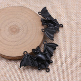 4pcs 30x48mm 3 Colors Bat Connector Charms Pendant For DIY Jewelry Making Halloween Jewelry Charms Pendant