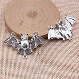 4pcs 30x48mm 3 Colors Bat Connector Charms Pendant For DIY Jewelry Making Halloween Jewelry Charms Pendant