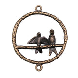 4pcs 33x27mm 2 Colors Birds Connector Charms Pendant For DIY Jewelry Making Handmade Jewelry Craft Findings