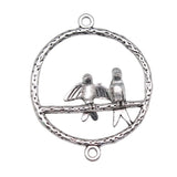 4pcs 33x27mm 2 Colors Birds Connector Charms Pendant For DIY Jewelry Making Handmade Jewelry Craft Findings