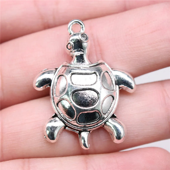 4pcs 35x27mm 2 Colors Turtle Charms Pendant For DIY Jewelry Making Handmade Jewelry Craft Findings