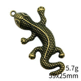 4pcs 59x25mm Antique Bronze Color Gecko Lizard Charms Pendant For DIY Jewelry Making Handmade Jewelry Craft Findings