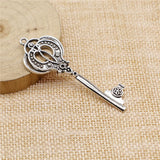 4pcs 62x23mm Antique Silver Color Key Charms Pendant For DIY Jewelry Making Handmade Jewelry Craft Findings