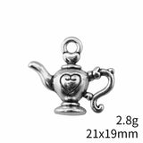 5pcs 21x19mm 2 Colors Teapot Charms Pendant For DIY Jewelry Making Handmade Jewelry Craft Findings