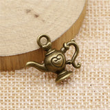 5pcs 21x19mm 2 Colors Teapot Charms Pendant For DIY Jewelry Making Handmade Jewelry Craft Findings
