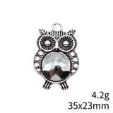 5pcs 35x23mm Antique Silver Color Owl Charms Pendant For DIY Jewelry Making Handmade Jewelry Craft Findings