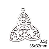 5pcs 35x32mm Antique Silver Color Moon Star Sun Witchcraft Charms Pendant For DIY Jewelry Making Jewelry Findings ef4781
