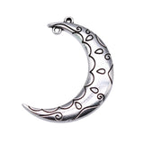 5pcs 38x28mm Antique Silver Color Moon Connector Charms Pendant For DIY Jewelry Making Handmade Jewelry Craft Findings
