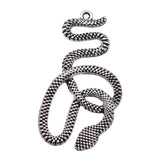 5pcs 51x28mm Antique Silver Color Snake Charms Pendant For DIY Jewelry Making Handmade Jewelry Craft Findings
