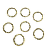 20pcs 13mm 0.42g/pc Twisted Jump Rings Zinc Alloy Antique Colors for Handmade Bracelet & Necklace Jewelry Findings ef1443