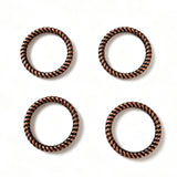 20pcs 13mm 0.42g/pc Twisted Jump Rings Zinc Alloy Antique Colors for Handmade Bracelet & Necklace Jewelry Findings ef1443