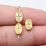 13x8x3mm  20pc antiqued bronze color oval shaped  2sided flowers spacer  bead  EF3727（副本）