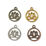 20pcs Charms Lotus Flower 23x20mm Tibetan Bronze Silver Color Pendants Antique Jewelry Making DIY Handmade Craft EF3677
