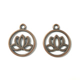 20pcs Charms Lotus Flower 23x20mm Tibetan Bronze Silver Color Pendants Antique Jewelry Making DIY Handmade Craft EF3677