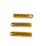 10pcs 27x5mm Alloy Charm i love Books rectangle Pendant EF3782