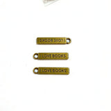 10pcs 27x5mm Alloy Charm i love Books rectangle Pendant EF3782