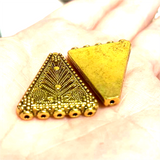 2pc 28*24*4.7mm dark gold color Five hole triangular connector  EF3888