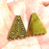 2pc 28*24*4.7mm dark gold color Five hole triangular connector  EF3888