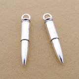 100pcs/lot 3D Bullet Charms For Jewelry Making Ornaments EF4247