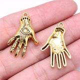 5Pcs Silver Plated Fatima Hand Charms Pendants for Jewelry Making DIY Necklace Bracelet Earrings Key Chain Accessories  ef4295