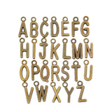 S109-1 One set(26pcs) shiny Gold color 26-Capital- letters Crafted charms ef4350