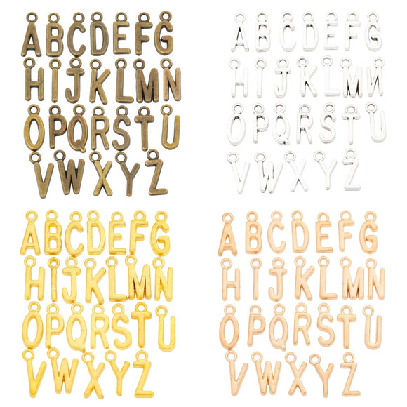S109-1 One set(26pcs) shiny Gold color 26-Capital- letters Crafted charms ef4350