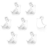 20pcs 11x9mm Tiny Bird Charm Cute Bird Charms For Jewelry Making Antique Silver Color Bird Charms ef4044