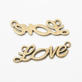 10pcs 33x10mm Love Word Charms Love Connector Charm Word Love Charms For Jewelry Making ef4473