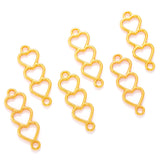 40pcs Charms Heart Link Connector 24x8mm Antique Silver Color Pendants DIY Crafts Mak ef4474