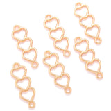 40pcs Charms Heart Link Connector 24x8mm Antique Silver Color Pendants DIY Crafts Mak ef4474