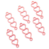 40pcs Charms Heart Link Connector 24x8mm Antique Silver Color Pendants DIY Crafts Mak ef4474
