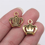 20Pcs/Lot Charms Crown 16*15mm Tibetan Bronze Silver Color Pendants Antique Jewelry Making DIY Handmade Craft ef4594