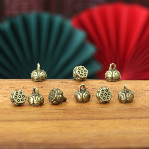 20pc 8*7mm antiqued bronze Lotus seed head scattering seeds ef4611