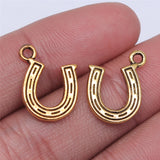 20pcs Charms Lucky Horseshoe 18x12mm Tibetan Bronze Silver Color Pendants Antique Jewelry Making DIY Handmade Craft ef4759