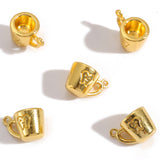 10pc 14*10mm/2.8g DIY Handmade Mini Cup Alloy Pendant ef4854