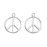 35*29MM Alloy Charm Pendant peace symbol Two Size DIY Crafts 10pcs ef5008