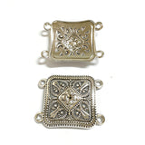 5PCS 30 * 39mm DIY Alloy Jewelry Porous Hollow Square Carved Connector ef5070