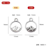 20pc 14x11mm Mountain and water vow DIY couple bracelet, anklet, necklace, pendant, zinc alloy jewelry ef5079