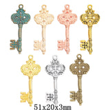 5pcs 51x20mm Key Charms Metal Keys Charms Vintage Key Charms Findings Vintage DIY Accessories For Jewelry Making ef5095