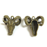 3 Pieces 30*30mm Antique Silver Color Cow Charms Wicca Bracelet For DIY Jewelry Making ef5148