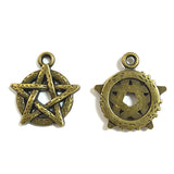 15Pieces 18*19mm Mixed Alloy Antique Silver Color Star Hollow Charms Necklace Pendant Accessory For DIY Jewelry Making ef5153