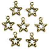 17*15mm Alloy Charm Star Hollow out Pendant For Handmade Crafts 50pcs/lot ef5164