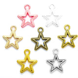 17*15mm Alloy Charm Star Hollow out Pendant For Handmade Crafts 50pcs/lot ef5164