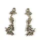 20pc 31x11mm Phoenix Bird Charms, Alloy Pendant Charms in Gold/Silver/Bronze Tone, for DIY Jewelry & Hair Accessories ef5166