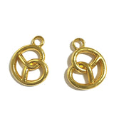 30PCS Antique Silver PRETZEL Charm Pendant 14X13mm h0010