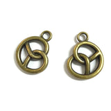 30PCS Antique Silver PRETZEL Charm Pendant 14X13mm h0010