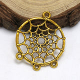 5pcs 34*29*1.5mm seven colors of the spectrum  Alloy Charm Pendant dreamcatcher Handmade Crafts H0198