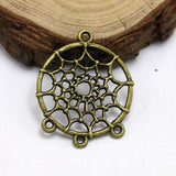 5pcs 34*29*1.5mm seven colors of the spectrum  Alloy Charm Pendant dreamcatcher Handmade Crafts H0198